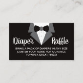 Little Gentleman Luier Raffle Ticket, Tuxedo Visitekaartje (Voorkant)
