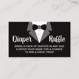 Little Gentleman Luier Raffle Ticket, Tuxedo Visitekaartje