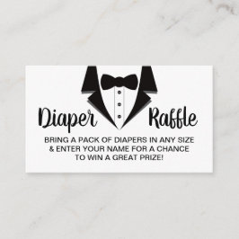 Little Gentleman Luier Raffle Ticket, Tuxedo Visitekaartje