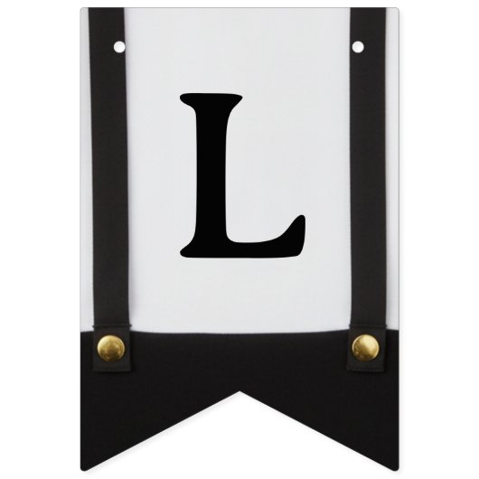 Little Gentleman Suspenders Boy Birthday Vlaggetjes (Eerste vlag)