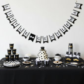 Little Gentleman Suspenders Boy Birthday Vlaggetjes