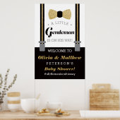 Little Gentleman Welcome Sign Poster, Baby shower Poster (Keuken)