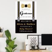 Little Gentleman Welcome Sign Poster, Baby shower Poster (Thuiskantoor)