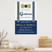 Little Gentleman Welcome Sign Poster, Faux Glitter Poster (Keuken)
