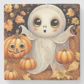 Little Ghost 1 Stenen Onderzetter (Voorkant)