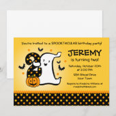 Little Ghost 2e verjaardag Kaart (Voorkant / Achterkant)