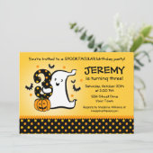 Little Ghost 3rd Birthday Kaart (Staand voorkant)