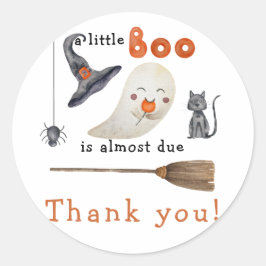 Little ghost - baby shower dank u ronde sticker