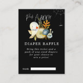 Little Ghost Baby shower Diaper Raffle Ticket Informatiekaartje (Voorkant)