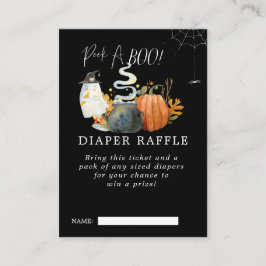 Little Ghost Baby shower Diaper Raffle Ticket Informatiekaartje