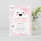 Little Ghost Boo Halloween Baby shower Kaart (Staand voorkant)