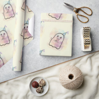 Little ghost celebration  cadeaupapier