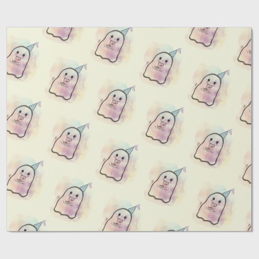 Little ghost celebration  cadeaupapier (Vlak)