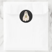 Little Ghost Drink Iced Coffee Halloween Spooky Ronde Sticker (Tas)