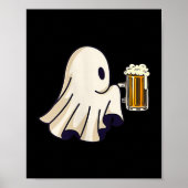 Little Ghost Drinking Beer Funny Halloween Costume Poster (Voorkant)