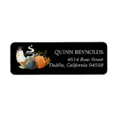 Little Ghost | Etiket retouradres Baby shower (Voorkant)