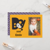 Little Ghost Gepersonaliseerd Halloween Photo Lijs Kaart (Voorkant / Achterkant in situ)