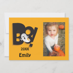 Little Ghost Gepersonaliseerd Halloween Photo Lijs Kaart