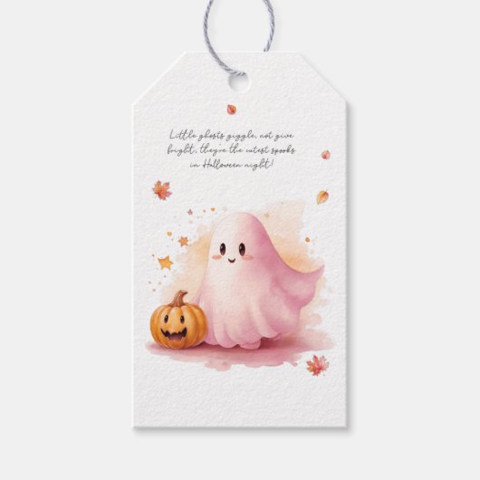 Little Ghost Gift Labels Cadeaulabel (Voorkant)