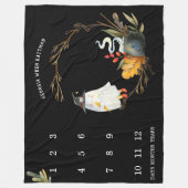 Little Ghost Halloween Baby Milestone Deken (Voorkant)