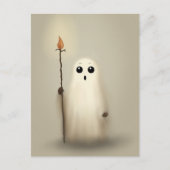 Little Ghost Halloween Briefkaart (Voorkant)