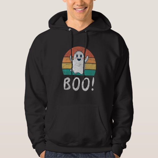Little Ghost Hour Spooky Boo Halloween Ghost 1 Hoodie (Voorkant)