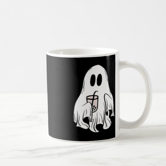 Little Ghost Ice Coffee Fun Happy Halloween Koffiemok (Rechts)