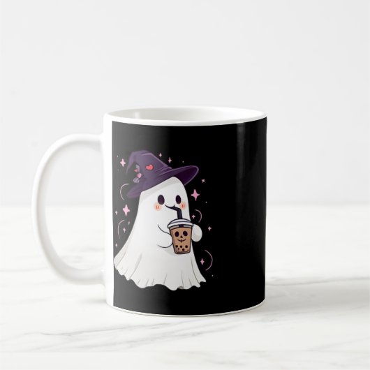Little Ghost Ice Coffee Spooky Seizoen Schattige G Koffiemok (Links)