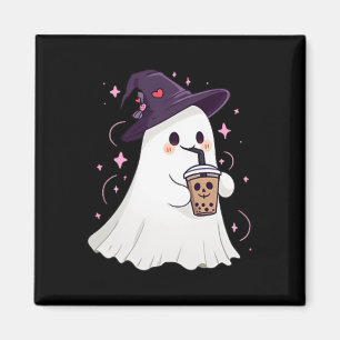 Little Ghost Ice Coffee Spooky Seizoen Schattige G Magneet