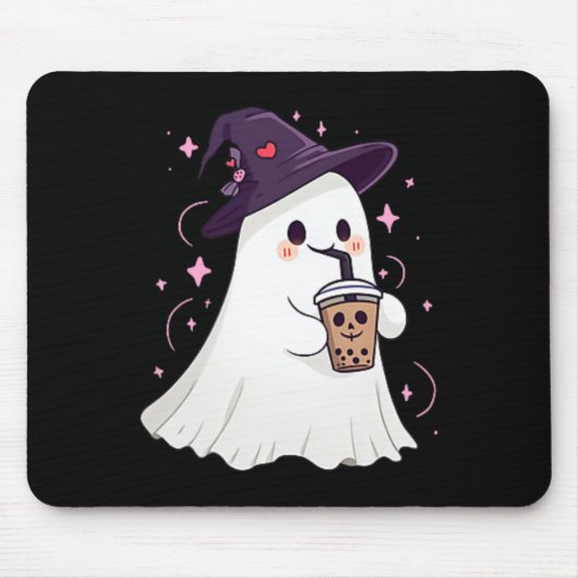 Little Ghost Ice Coffee Spooky Seizoen Schattige G Muismat (Voorkant)
