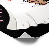 Little Ghost Ice Coffee Spooky Seizoen Schattige G Poster (Hoek)