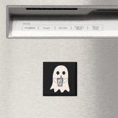 Little Ghost Iced Coffee Halloween kostuum Magneet (Insitu (Vaatwasser))