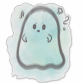 Little ghost is angry  sticker (Voorkant)