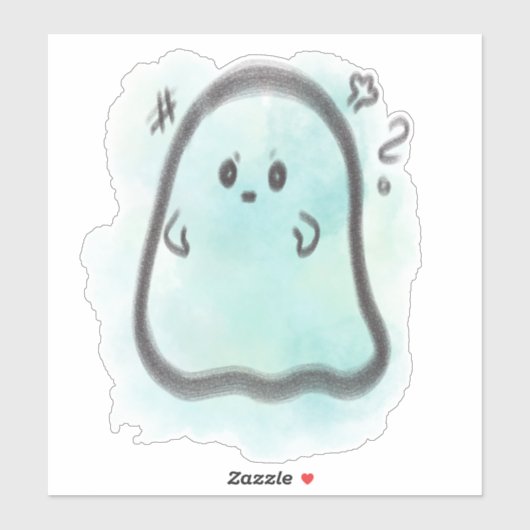 Little ghost is angry sticker (Vel)