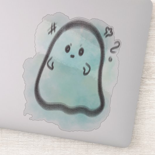 Little ghost is angry  sticker (Detail)
