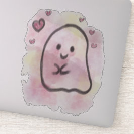 Little ghost is in love sticker