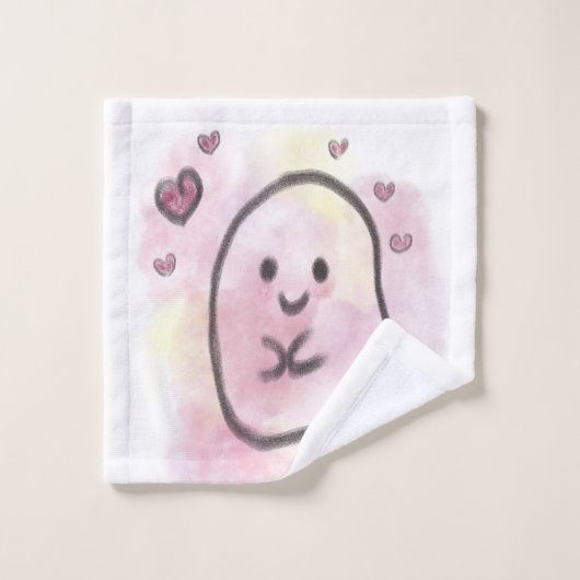 Little ghost is in love washandje (Wasdoekje)