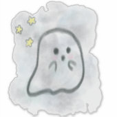 Little ghost is scared sticker (Voorkant)