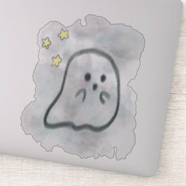 Little ghost is scared  sticker