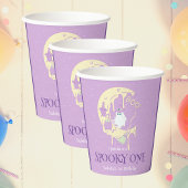 Little Ghost Moon Spooky One Halloween Verjaardag Papieren Bekers