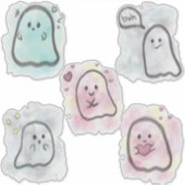 Little ghost party 1 separate  sticker (Voorkant)