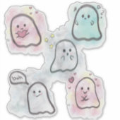 Little ghost party 1 sticker (Voorkant)