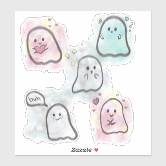Little ghost party 1 sticker (Vel)
