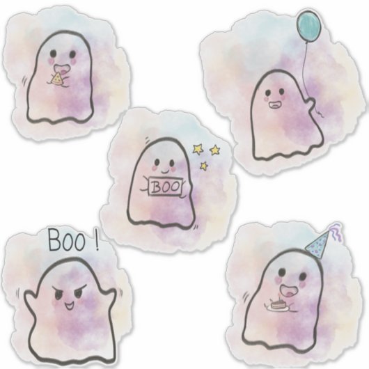 Little ghost party 2 separate sticker (Voorkant)