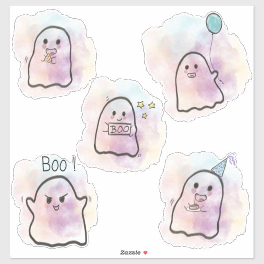 Little ghost party 2 separate  sticker (Vel)