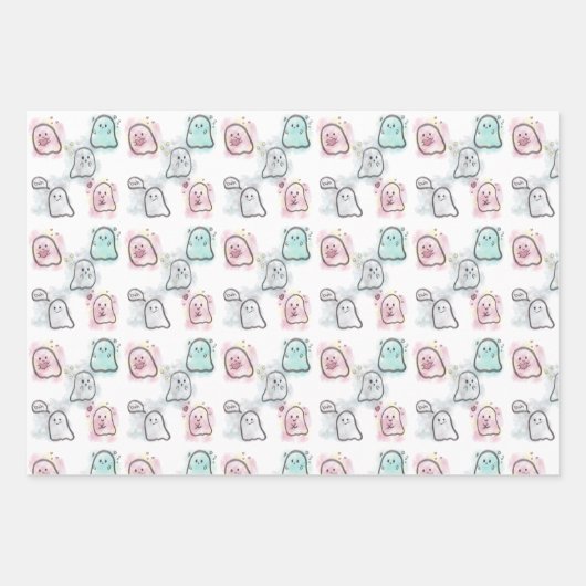 Little ghost party  inpakpapier vel (Voorkant)