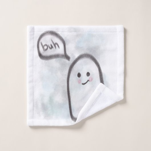 Little ghost says buh washandje (Wasdoekje)