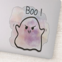 Little ghost shouts Boo Sticker