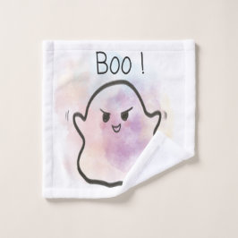 Little ghost shouts Boo  Washandje