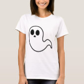 Little Ghost Subtle Halloween Herfst Minimal Spook T-shirt (Voorkant)
